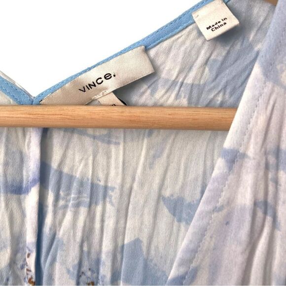 Vince Painted Magnolia V-Neck Midi Dress in Size XL - Picture 15 of 15